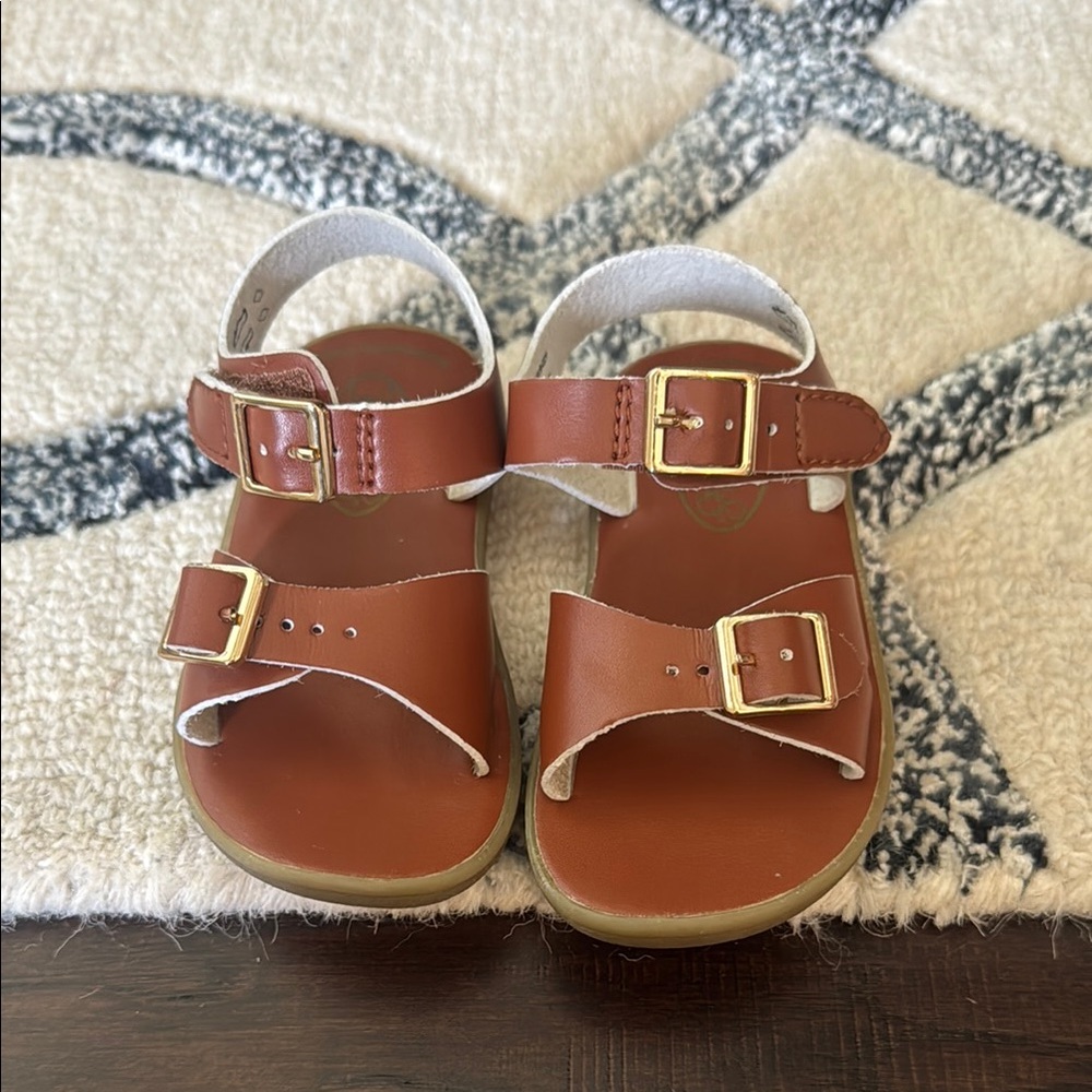 Footmates Brown Leather Kids Sandals